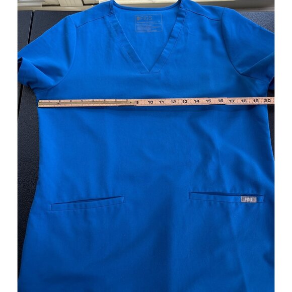 Figs Women's Casma Three-Pocket Scrub Top Royal Blue M - Picture 7 of 8